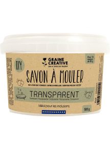 Savon à mouler, pot de 500g translucide
