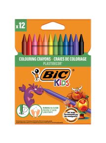 Crayon plastique Plastidécor, étui de 12