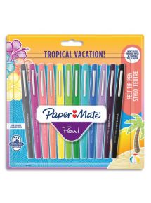 Stylo feutre Flair Original Tropical, pochette de 12 couleurs assorties