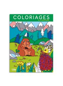Livre de coloriage 64 pages 205x270, thème à la montagne