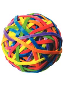 Boules d'élastiques 70g fluo assortis