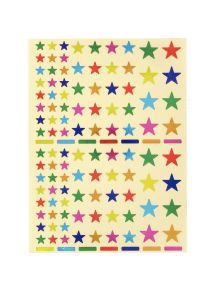 Gommette autocolante forme étoile, pochette de 624 couleurs métallisées assorties