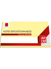 Bloc jaune Plein Ciel format 38x51 mm, lot de 12 blocs