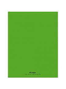 Cahier polypro 24x32cm, 48p, grands carreaux, vert (3792465)