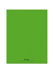 Cahier polypro 24x32cm, 48p, grands carreaux, vert
