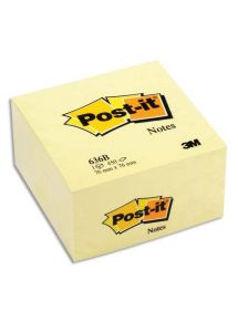 Bloc Post-it jaune format 76x76 mm, 450 feuilles