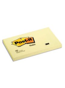 Bloc Post-it jaune format 76x127 mm, 100 feuilles