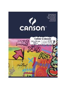 Cahier de dessin 24x32cm, 24p unies 125g