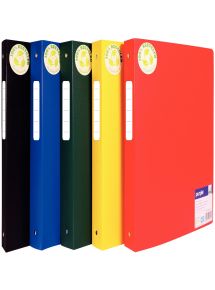 Classeur 4 anneaux ECOGREEN en polypropylène recyclé, dos 2 cm, format A4, coloris assortis