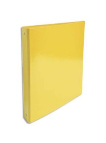 Classeur 21x29,7cm carton, 4 anneaux ø30mm, dos de 4cm, jaune