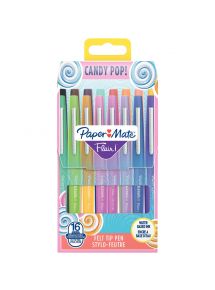 Stylo feutre Flair Candy Pop, pochette de 16 couleurs assorties