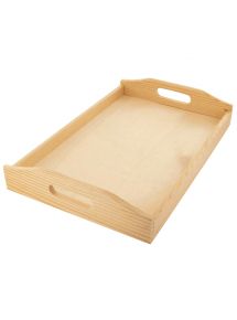 Plateau en bois avec 2 poignées