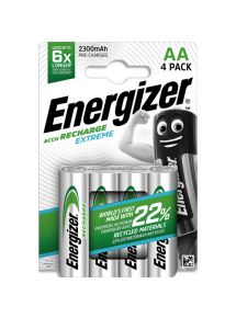 Pile Energizer Extreme rechargeable AA LR6 2300 mAh, pack de 4 piles