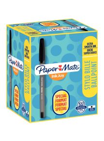 Stylo bille pointe moyenne Inkjoy 100 CAP, noir boîte de 100