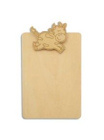 Bloc notes en bois, Vache 120x180 