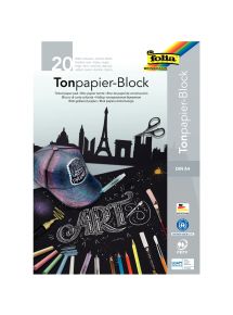 Bloc de 20 feuilles de papier noir format A4 130g