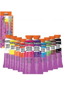 Boite de 10 tubes de peinture Acrylique 10ML coloris assortis