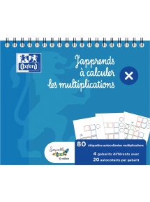 Bloc de gabarits de multiplications, 80 étiquettes