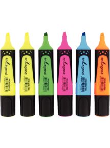 Surligneur grip assortis, pochette de 6