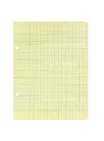 50 Feuillets mobiles 17x22cm, grands carreaux, jaune, 80g