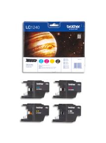 Cartouche Brother jet d'encre LC1240VALBP, multipack noir et couleurs