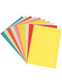 Paquet de 100 feuilles de papier couleur 160g 50x65cm assortis