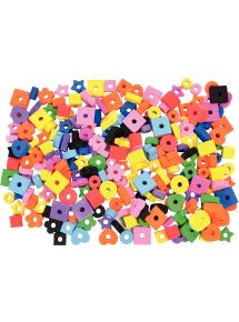 Sachet  environ 250 perles mousse assorties