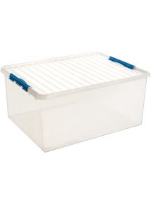 Boite de rangement QLINE 120L transparente