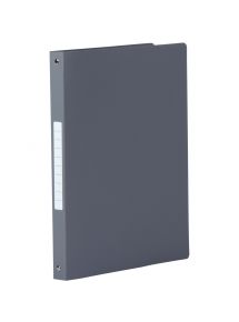 Classeur 4 anneaux en polypropylène opaque, format A4, dos 2,5 cm, gris