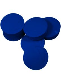 Blister de 6 punaises magnétiques, diamètre 22 mm.  Bleu