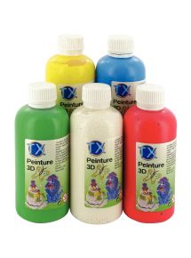 Lot de 5 flacons 250ml de peinture 3D