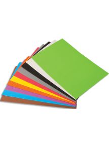 Caoutchouc mousse format 20x30cm, coloris assortis, lot de 10 feuilles