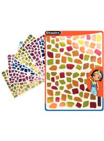 Pochette de 1 092 gommettes mosaïques métallisées assorties
