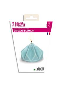 Moule latex spécial bougie forme Origami diamant format 80x70mm