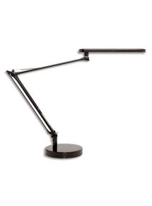 Lampes à Led Mamboled noire en ABS et alu, bras 2x32cm, tête 28,5x4,5cm, socle D16xH2,5cm