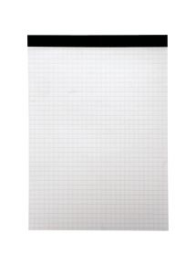 Bloc de bureau sans couverture format A5, petits carreaux, papier 60g
