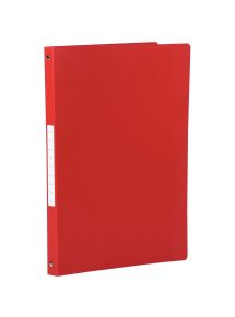 Classeur 4 anneaux en polypropylène opaque, format A4, dos 2,5 cm, rouge