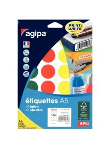 Etui de 168 pastilles de couleur diamètre 30mm coloris assortis