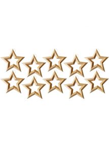 Lot de 10 étoiles avec un trou à suspendre