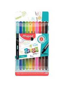 Stylo feutre Graph'Peps duo 0,4mm, pochette de 10
