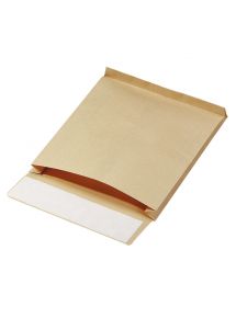 Paquet de 50 pochettes kraft armé 229X324mm 130g soufflet 50mm bande siliconée