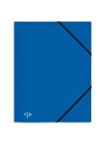Chemise 3 rabats élastique polypro, pour format A4, bleu