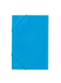 Chemise 3 rabats élastique polypro, 24x32cm, bleu clair