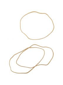 Bracelet caoutchouc étroit blond standard 120x1,8mm, sachet de 1kg