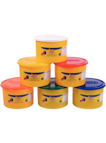 Pack de 6 pots de 460 grammes de pâte à jouer blandiver couleurs primaire