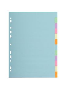 Intercalaire carte recyclée, format 21x29,7cm, 12 touches
