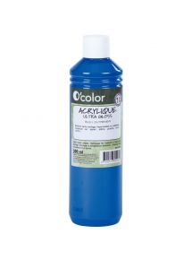 Peinture acrylique brillante, flacon 500ml, bleu outremer