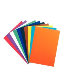 Paquet de 100 feuilles de carton couleur, 340 grammes, format : 29 x 42 cm