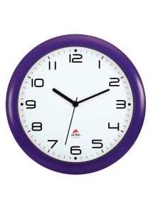 Horloge silencieuse diamètre 30cm prune