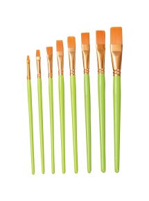 Sachet de 10 pinceaux synthétique plats n°14